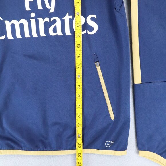 Puma Arsenal Fly Emirates Gray Soccer 1/4 Zip Pullover Sweatshirt Mens Small - Picture 6 of 6